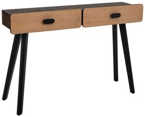 Κονσόλα Με Συρτάρια 88201 120x32x84,5cm Natural-Black