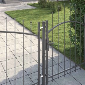 vidaXL Πύλη Κήπου WOERDEN 150 x 500 cm Ατσάλι Γκρι Κλειδώσιμο