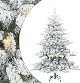 vidaXL Τεχνητό Χριστουγεννιάτικο Δέντρο με Άξονα με βάση Λευκό 150 cm