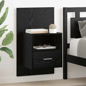 vidaXL Ντουλάπι κρεβατιού 2 pcs Μαύρη δρυς 48.5 x 32.5 x 80 εκ