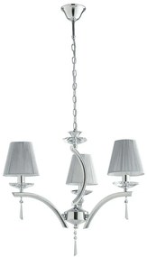 Φωτιστικό Οροφής Orchestra I-Orchestra/3 3xE14 Φ60cm 105cm Chrome Luce Ambiente Design Crystal, Metal