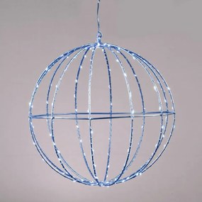 Διακοσμητικό LED 3D Silver Ball-Διάμετρος: 40 εκ.-Blue