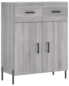 vidaXL Ντουλάπι Γκρι Sonoma 69,5 x 34 x 180 εκ. Επεξεργασμένο Ξύλο