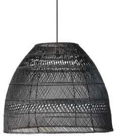 Ceiling Light S Line Ø60cm Rattan Cuba Μαύρο Χειροποίητο Κρεμαστό S1467-0071