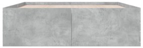 vidaXL Πλαίσιο Κρεβατιού Γκρι Σκυροδέματος 150x200 εκ. Επεξεργ. Ξύλο
