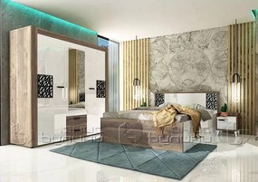 Σετ Κρεβατοκάμαρας 4 τεμαχίων 160/200, Cahara, 261/206/98 εκ., Σονομα / Λευκό, Genomax Genom1219922281