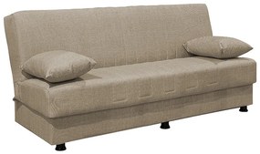 Kαναπές κρεβάτι Romy 3θέσιος ύφασμα μπεζ 190x90x80εκ 100-03487