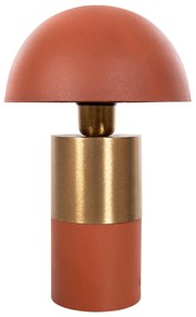 TABLE LAMP PUNE  METAL IN ORANGE-GOLD Φ20,5x32,5Hcm. 20.5x20.5x32.5 εκ.