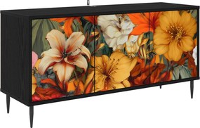 vidaXL Ντουλάπι TV GENNEP 102 x 33 x 51 εκ Μαύρη Δρυς