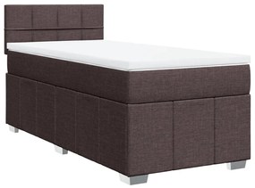 ΚΡΕΒΑΤΙ BOXSPRING ΜΕ ΣΤΡΩΜΑ ΣΚΟΥΡΟ ΚΑΦΕ 100X200 ΕΚ. ΥΦΑΣΜΑΤΙΝΟ 3286982