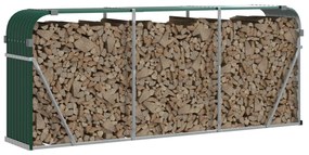 vidaXL Ξυλοθήκη Πράσινη 234 x 45 x 100 εκ. από Γαλβανισμένο Ατσάλι