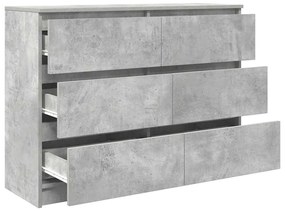 Sideboard Μπετόν Γκρι 100x35x76 cm Κατασκευασμένο ξύλο - Γκρι