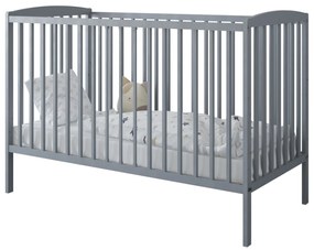 Βρεφικό Κρεβάτι Basic Grey με Στρώμα 60x120cm  BC10099B BabyCute