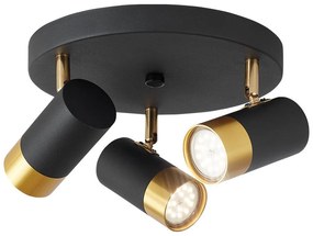 Φωτιστικό Οροφής Braytron BV04-00021 Χρυσό Ματ (Gold Mat- Satin), Μαύρο Ματ (Black Mat)
