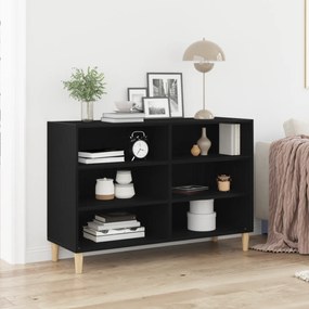 vidaXL Πλαϊνό Γραφείο Μαύρο Δρυς 103,5x35x70 εκ. Συνθετικό Ξύλο