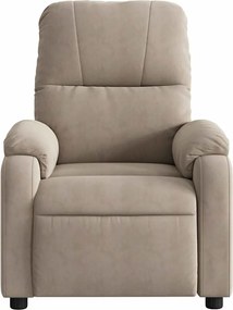 vidaXL Πολυθρόνα Ανακλινόμενη Taupe Ύφασμα Μικροϊνών