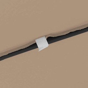 vidaXL Ομπρέλα Κήπου Taupe 295 x 295 x 245 εκ Πολυεστέρας και Χάλυβας