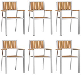 vidaXL Σετ κήπου vitaXL 7 τεμαχίων Συμπαγές Ξύλο Teak