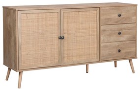 ΜΠΟΥΦΕΣ AMMOS 3ΣΥΡΤΑΡΙΑ ΦΥΣΙΚΟ ΜΕ RATTAN 150x39x79