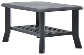 vidaXL Τραπεζάκι Σαλονιού Ανθρακί 90 x 60 x 46 εκ. Πλαστικό