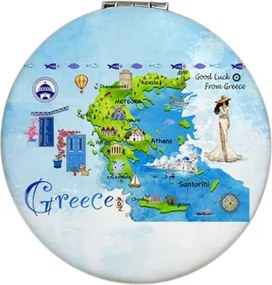 Καθρέπτης τσέπης Souvenir - Σετ 12pcs - Greece - 7*7*3cm - 871839