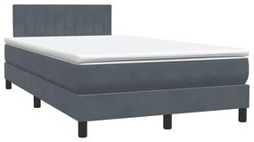 ΚΡΕΒΑΤΙ BOXSPRING ΜΕ ΣΤΡΩΜΑ ΑΝΟΙΧΤΟ ΓΚΡΙ 120X220 ΕΚ. ΒΕΛΟΥΔΙΝΟ 3317115