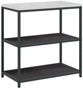vidaXL Σετ Αποθήκευσης Κουζίνας με ράφι 3 pcs Μαύρο 210 x 50 x 92 εκ