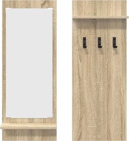 vidaXL Τοίχου Κρεμάστρα Δρύς Sonoma 70 x 10 x 90 εκ.