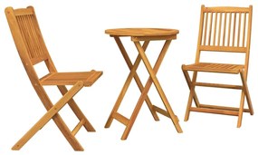 vidaXL Σετ Μπιστρό Κήπου 3 pcs Καφέ Στερεό Ξύλο Ακακίας