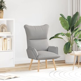 vidaXL Χαλαρωτική Πολυθρόνα Στο Χρώμα Σύννεφο Γκρι Υφάσματος