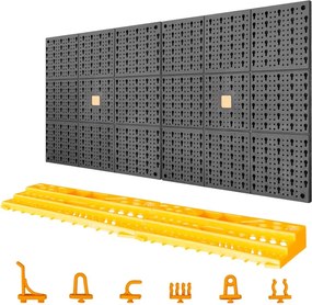vidaXL Πλάτη Εργαλείων με 50 Γάντζους 500 x 1000 χιλ. Πολυπροπυλένιο