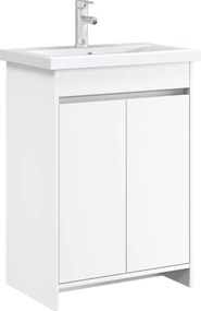 vidaXL Ντουλάπι Κάτω από τον Νιπτήρα Λευκό 56 x 37,5 x 81 εκ
