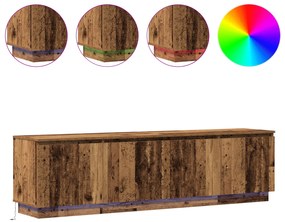vidaXL Κουτί τηλεόρασης με LED Παλιό Ξύλο 180x38x49 εκ Επεξεργασμένο Ξύλο