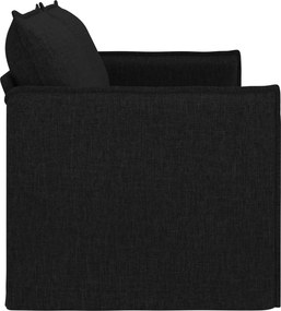 vidaXL Καναπές Μαύρο 196 x 82 x 85 εκ ύφασμα