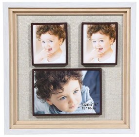 Κορνίζα 373-91-897 3 Θέσεων 25x25 8266-3 Beige Wood