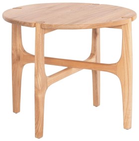 SIDE TABLE ROUND KATAL  SUNGKAI WOOD IN NATURAL COLOR Φ59,5x50,5Hcm.