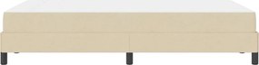 vidaXL Κρεβάτι με ελατήρια Κρεμ 120 x 190 cm ύφασμα