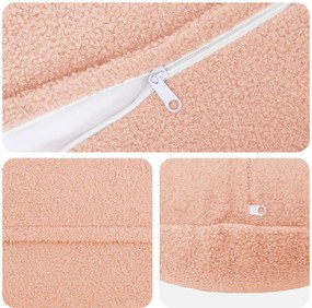vidaXL Κάλυμμα Μαξιλαριού 6 pcs HEERLEN Ροζ Ø 40 cm Μπουκλέ