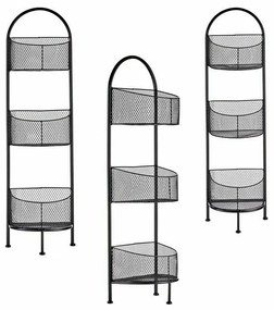 Ράφια Gift Decor Μαύρο Μέταλλο 21,2 x 97 x 28,5 cm (4 Μονάδες)