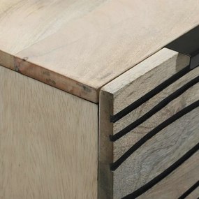 vidaXL Πλαϊνό γραφείο Λευκό 60 x 33.5 x 75 εκ. Μασίφ ξύλο μάνγκο