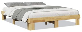 Πλαίσιο κρεβατιού χωρίς στρώμα 150x200 cm μασίφ ξύλο δρυς 851952