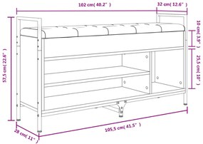 ΠΑΠΟΥΤΣΟΘΗΚΗ ΓΚΡΙ SONOMA 105,5X32X57,5 ΕΚ. ΕΠΕΞΕΡΓΑΣΜΕΝΟ ΞΥΛΟ 835215