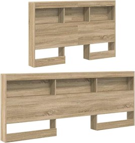 vidaXL Κεφαλάρι Αποθήκης με ράφι Δρύς Sonoma 120 cm Επεξεργασμένο ξύλο