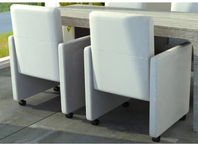 vidaXL Καρέκλες Τραπεζαρίας 2 τεμ. Λευκές από Συνθετικό Δέρμα