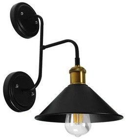 Απλίκα Φωτιστικό Τοίχου Μαύρο Φ22 GloboStar MAGEOR 01120-1120-Μαύρο 01120