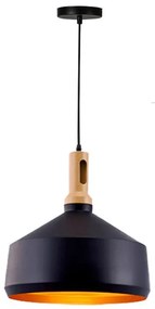 Ceiling lamp Denvel I black-gold metal Φ35x123cm 35x35x22 εκ.