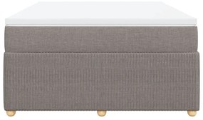 Κρεβάτι Boxspring με Στρώμα Taupe 140x200 εκ. Υφασμάτινο - Μπεζ-Γκρι