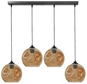 Κρεμαστό Φωτιστικό Οροφής 4xE27 Γυαλί Pop Heronia Lighting 02-0415 Μελί