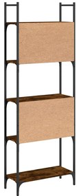 vidaXL Βιβλιοθήκη 5 Επιπέδων Καπν. Δρυς 60,5x24x166,5εκ. Επεξεργ. Ξύλο