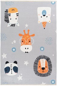 Χαλί Παιδικό Greta 603 Animal Grey-Orange Obsession 115X170cm